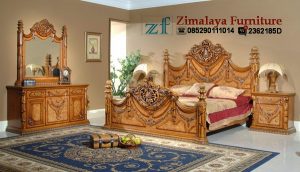 Tempat Tidur Ukir Kayu Jati